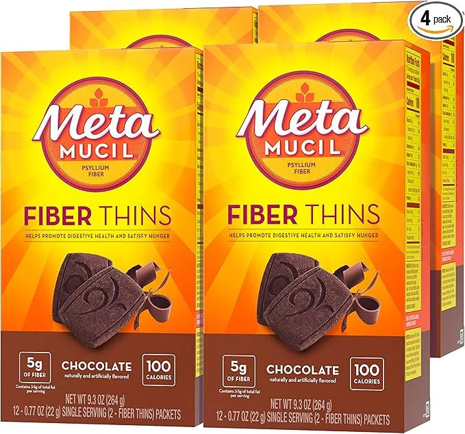 Metamucil, Fiber Thins, Daily Psyllium Husk 12 Servings