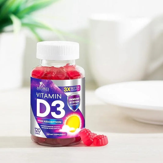 Vitamin D3 Gummy Vitamins Extra Strength 5000 IU (125 mcg) 120 Gummies