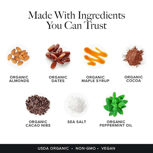 Truvani Plant Based Snack Bars | Chocolate Mint 1 Pack | 7g Protein | USDA Organic and Vegan | The Only Bar | Dairy, Soy, ...