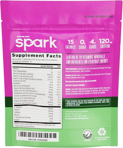 AdvoCare Spark Vitamin & Amino Acid Supplement - Focus & Energy Drink Powder Mix with Vitamin A, B-6, C & E - Also Include...
