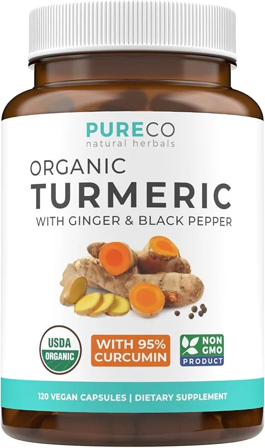 USDA Organic Turmeric Curcumin with Black (4 Month 120 Vegan