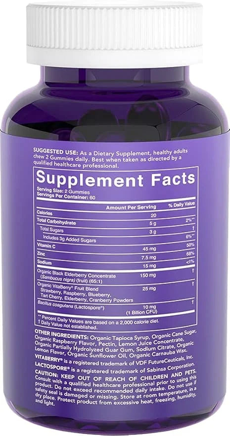Sports Research Elderberry Gummies Concentrate (120 Gummies)