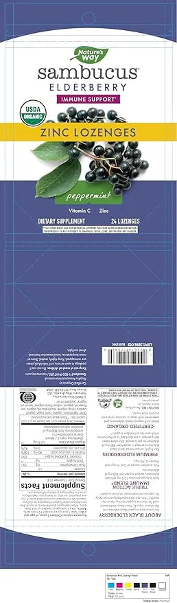 Nature’s Way Sambucus Zinc Lozenges 24 Lozenges