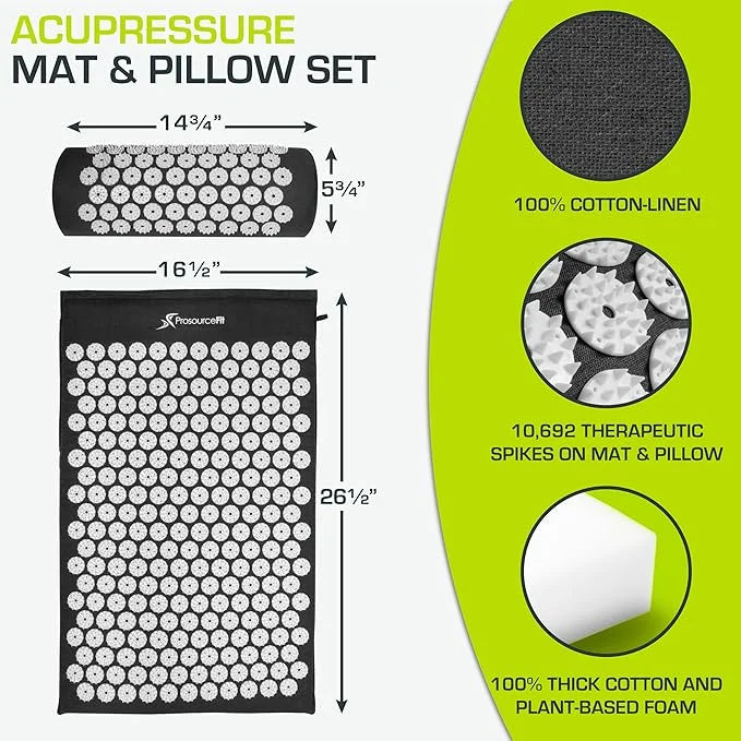 ProsourceFit Acupressure Mat and Pillow Set