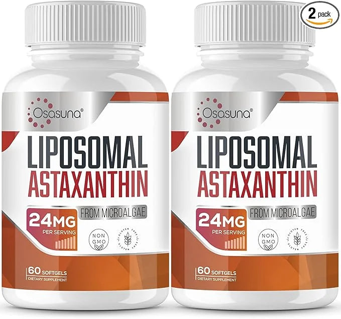 Liposomal Astaxanthin Supplement 24MG, Maximum Absorption, 120 Softgels(4 Softgels(4 Months