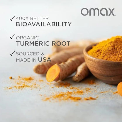 Omax3 2 Pack- HydroCurc Turmeric Curcumin Softgels, Highly Bioavailable MCT Oil Nanoparticle for Potency & Absorption, Joi...
