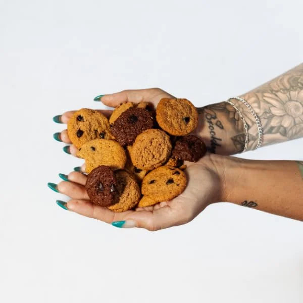 Sweet Logic Mini Cookies - Variety Pack - Double Chocolate Brownie, Cinnamon Churro Snickerdoodle, Chocolate Chip - Nut Fr...