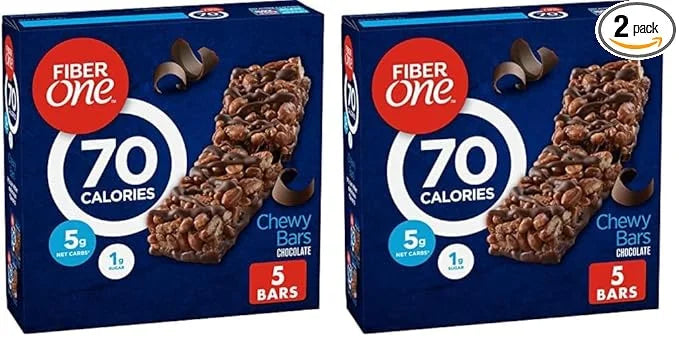 Fiber One 70 Calorie Chewy Snack Bars, Chocolate, 5 ct (Pack of 2) - Product Image