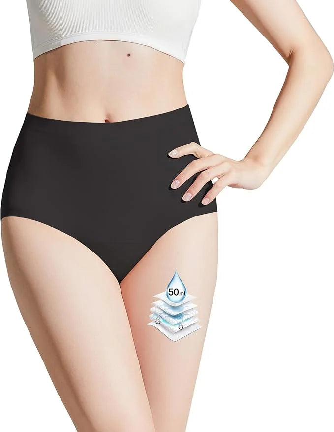 BATTEWA Incontinence Underwear for Women Seamless 50ml，Black，3X-Large