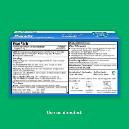 HealthCareAisle Allergy Relief 10 mg 30 Tablets 24-Hour Allergy