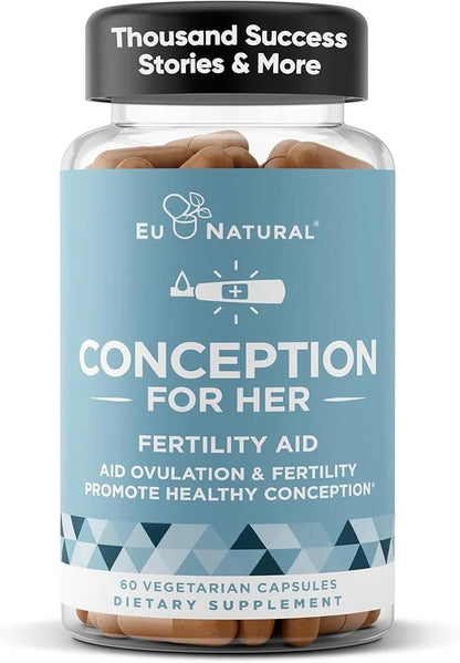 Conception Fertility Supplements for Women – Aids Ovulation, Hormonal Balance, & Regular Cycles – Prenatal Vitamin Support...