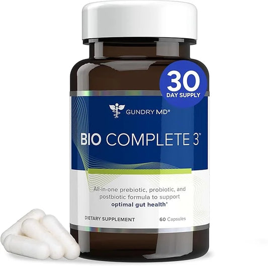 Gundry MD® Bio Complete 3, 3-in-1 Probiotics for Gut Health, Probiotic Supplements for Digestion, Supplement Supporting Bl...