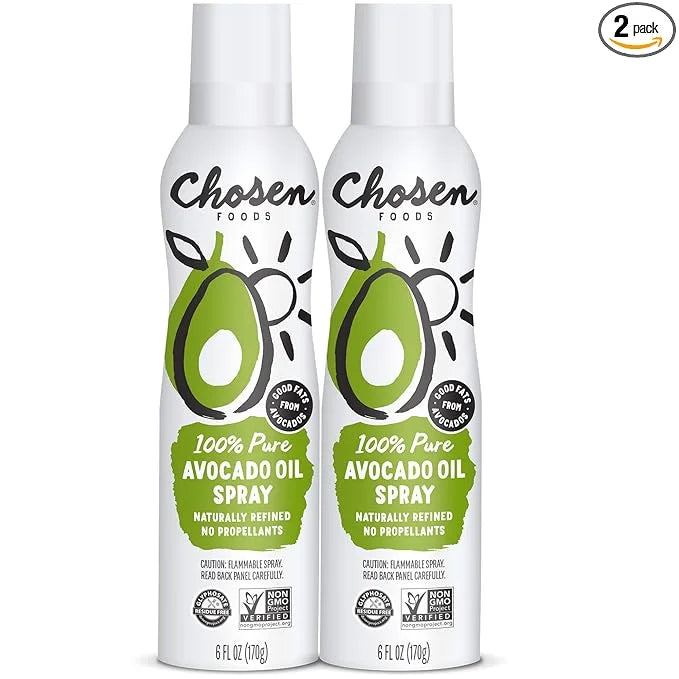Chosen Foods 100% Pure Avocado Oil Spray, Keto and Paleo Diet Friendly, Kosher Cooking Spray for Baking, High-Heat Cooking...