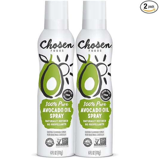 Chosen Foods 100% Pure Avocado Oil Spray, Keto and Paleo Diet Friendly, Kosher Cooking Spray for Baking, High-Heat Cooking...
