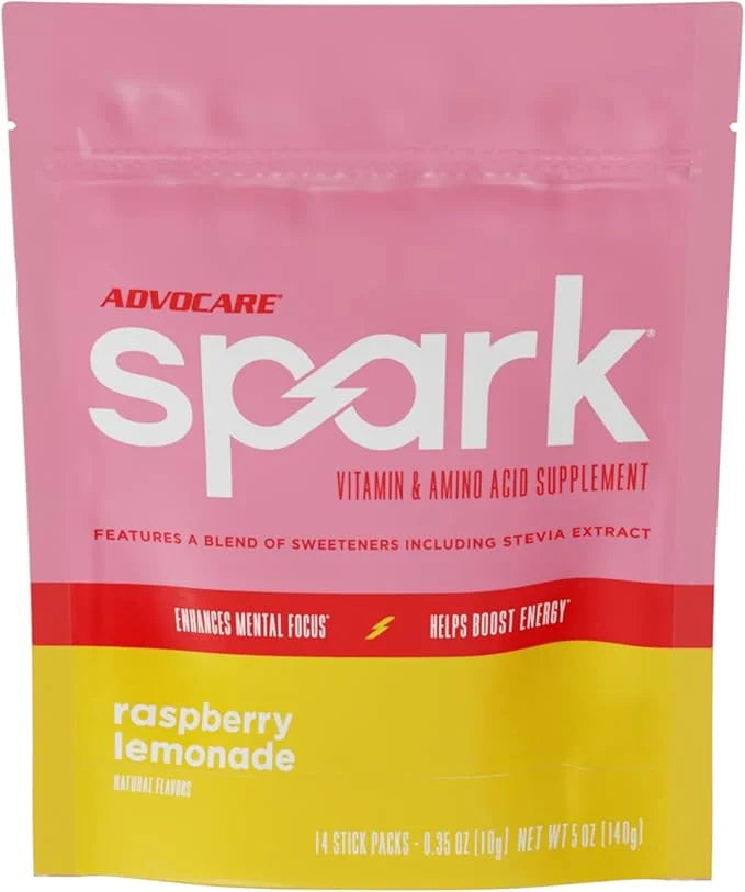 AdvoCare Spark Vitamin & Amino Acid Supplement - Sugar-Free Focus & Energy Drink Powder with Vitamins A, C, E & B-12 - Ras...