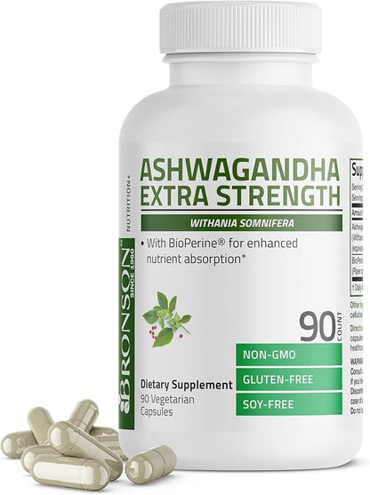 Bronson Ashwagandha Extra Strength Stress & 90 Vegetarian