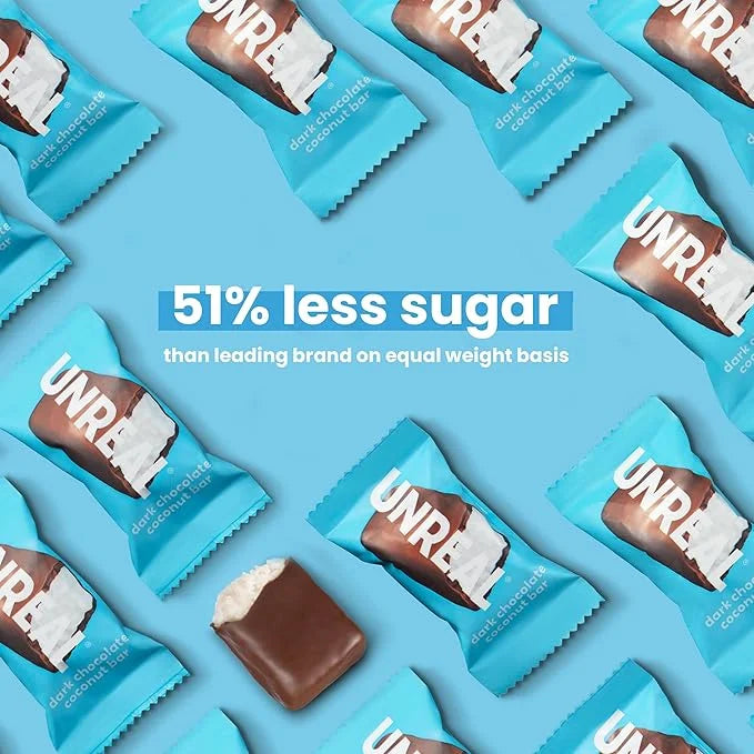 UNREAL Dark Chocolate Coconut Bars (3 Value Size Bags) | Vegan, 3g Sugar, & 3 Simple Ingredients | Non-GMO, Gluten Free, &...