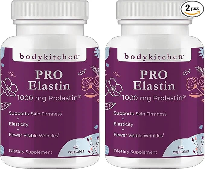 Body Kitchen Pro-Elastin, 1000 mg Elastin Supplement, Help Reduce Signs of Aging, Improved Skin Health, Firmness & Elastic...