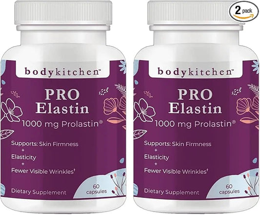 Body Kitchen Pro-Elastin, 1000 mg Elastin Supplement, Help Reduce Signs of Aging, Improved Skin Health, Firmness & Elastic...