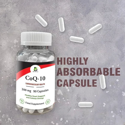 Co Enzyme Q10 300mg Capsules, 90 CoQ10 Capsules,
