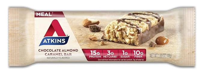 Atkins Chocolate Almond Caramel Bar, Keto-Friendly, Gluten Free with Real Almond Butter, 5 Count (Pack of 1) - Product Image