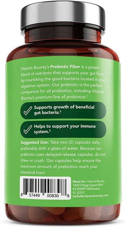 Vitamin Bounty Prebiotic Fiber Digestive Support 60 Capsules