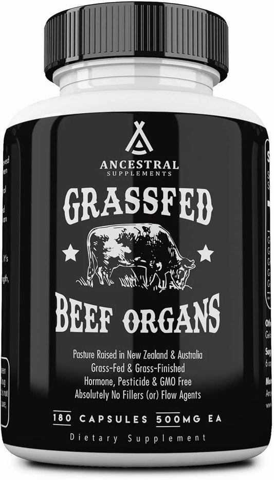 Ancestral Supplements Grass Fed Beef Organ 180 Capsules