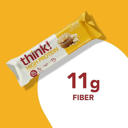 think! Protein Bars, High Protein Snacks, Gluten Free, High Fiber, Banana Oat Muffin, 10 Count - Product Image