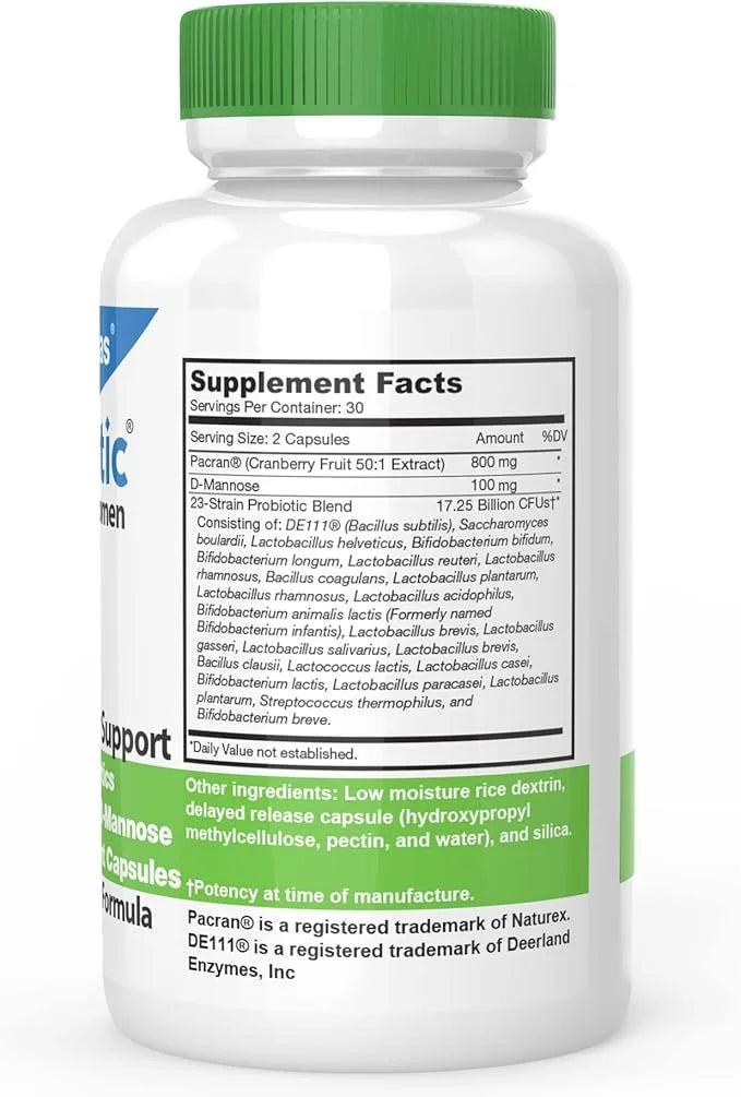 DrFormulas Cranberry Probiotics for Women Vaginal 60 Capsules