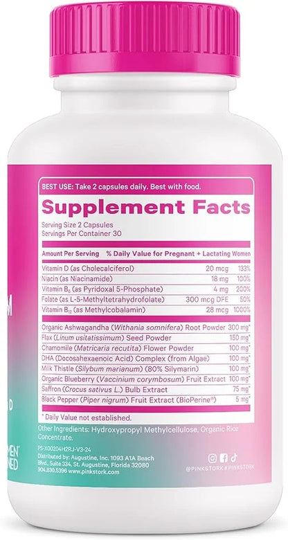 Pink Stork Postpartum Mood Support 60 Capsules