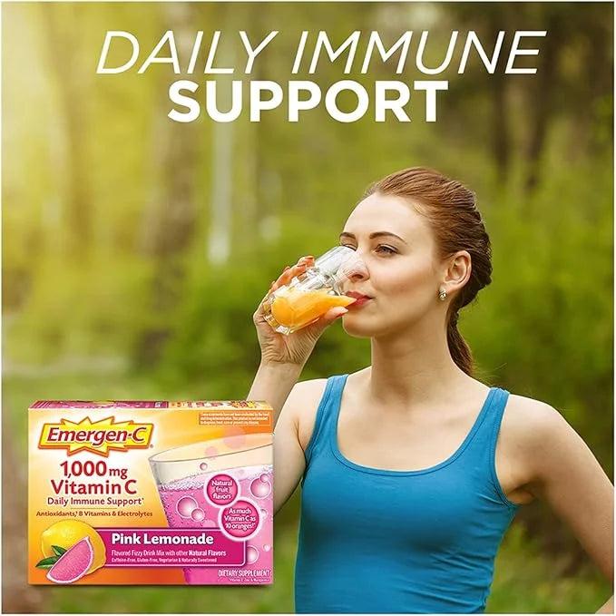 Emergen-C 1000mg Vitamin C Powder, with Antioxidants, B Vitamins and Electrolytes, Immunity Supplements for Immune Support...