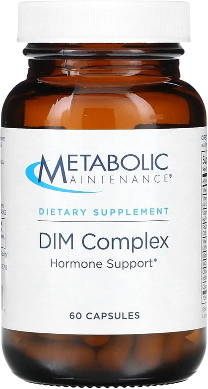 Metabolic Maintenance DIM Complex - 100mg Diindolylmethane Supplement with Vitamin E, B12, Active Folate + NAC - Helps Pro...