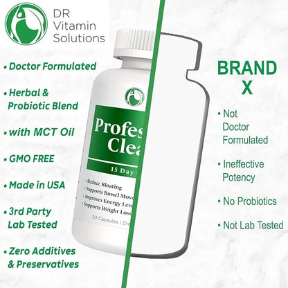 Professional Detox Cleanse for Weight Management 15 Day 30 Caps