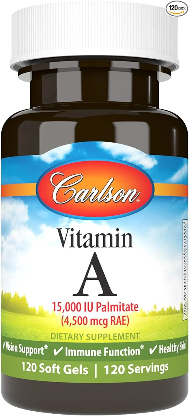Carlson - Vitamin A, 15000 IU (4500 mcg 120 Softgels