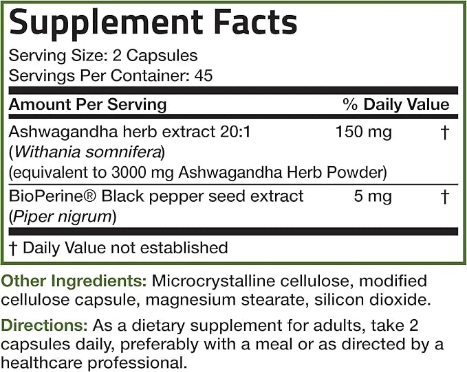 Bronson Ashwagandha Extra Strength Stress & 90 Vegetarian