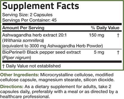 Bronson Ashwagandha Extra Strength Stress & 90 Vegetarian