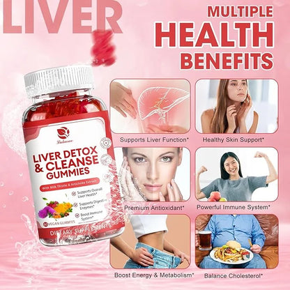 Liver Cleanse Detox & Repair Gummies 24 Potent w/3000MG Milk 180 Count