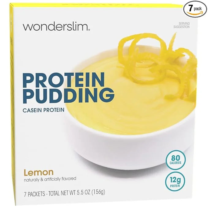 WonderSlim Protein Pudding, Lemon, 12g Protein, Gluten Free (7ct) - Product Image