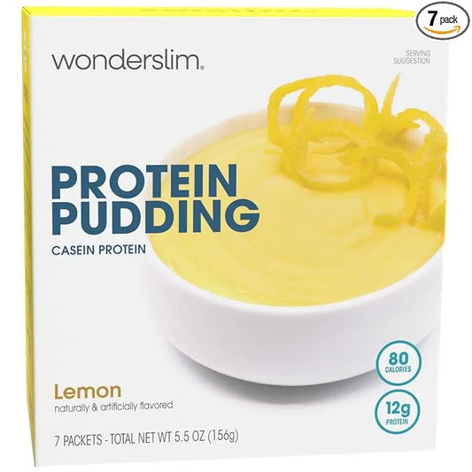 WonderSlim Protein Pudding, Lemon, 12g Protein, Gluten Free (7ct) - Product Image