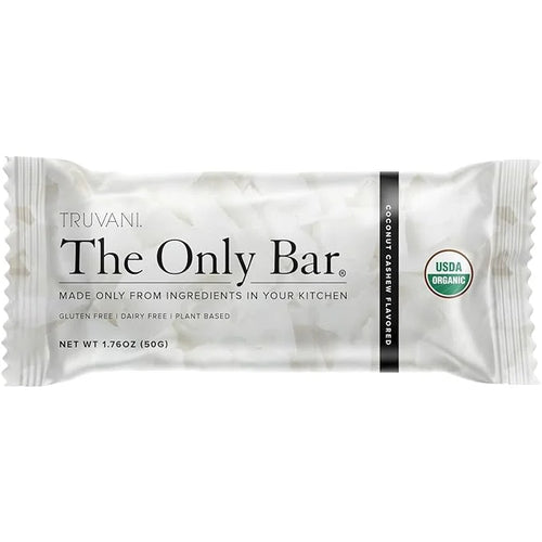 Truvani Plant Based Snack Bars | Coconut Cashew 1 Pack | 5g Protein | USDA Organic and Vegan | The Only Bar | Dairy, Soy, ...