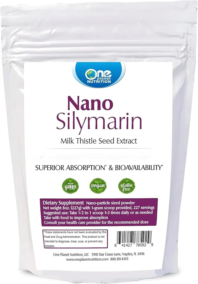 Nano Silymarin Powder Supplements- Milk Thistle 8 oz (227g)
