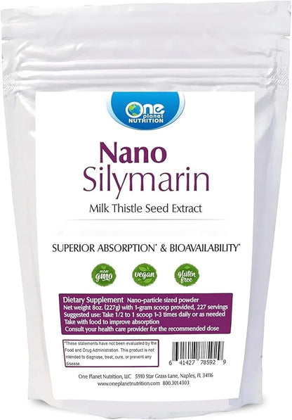 Nano Silymarin Powder Supplements- Milk Thistle 8 oz (227g)