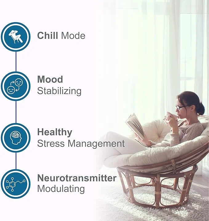 Life Happns Chillax, Calm Support Supplement, L Theanine, Magnesium, GABA and Saffron Supplements for Relaxation, Natural ...