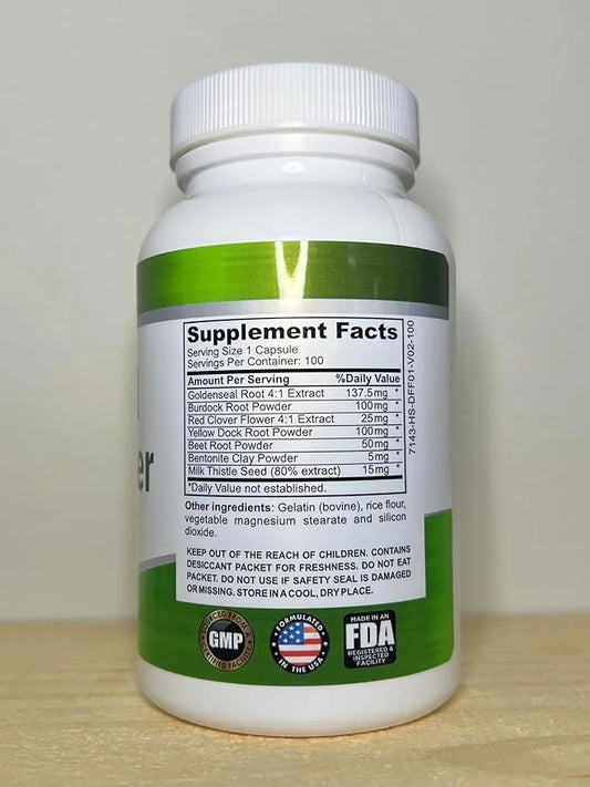 Herbal Detoxifier - Liver Health Support Seed(80% Extract), -100 Capsules