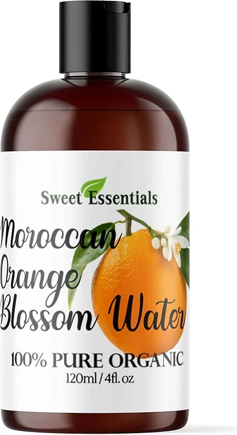 Premium Organic Moroccan Orange Blossom (Neroli) Water | 4oz Imported From Morocco | Food Grade | Packed With Natural Anti...