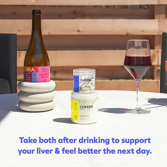 Cheers Classic Combo | Restore + Hydrate | Rehydrate & Feel Better After Drinking | DHM, L-Cysteine, B-Vitamins, Electroly...