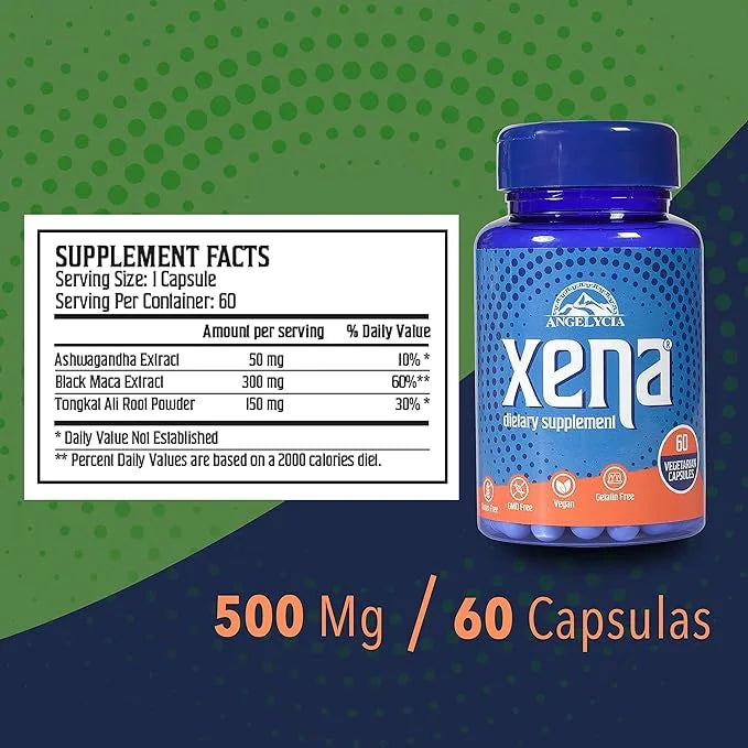 Ashwagandha Capsulas | Ashwagandha Supplements | 60 Vegetarian 500 mg.
