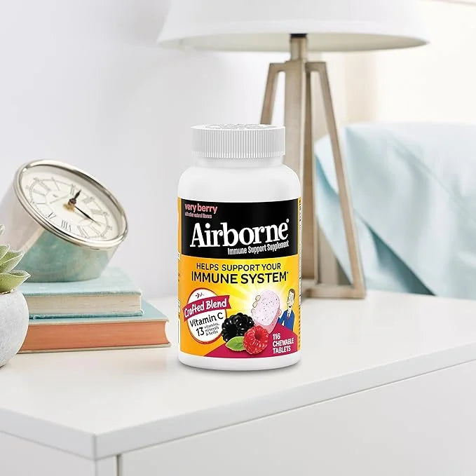 Airborne 1000mg Vitamin C with Zinc, 116 Chewable
