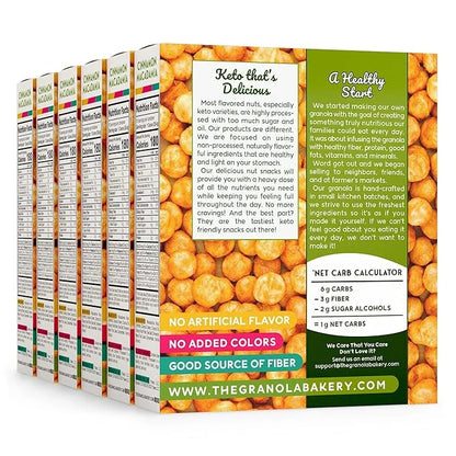 TGB Cinnamon Macadamia Nuts | 1g Net Carb Keto Snack | Gluten Free Low Carb Candy, 10 Ounces (Pack of 6) - Product Image