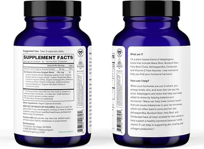 Ora Organic Natural Hormone Balance Supplement & Hormonal Acne Relief for Women - Support Skin, Mood, Energy, PMS & Menopa...